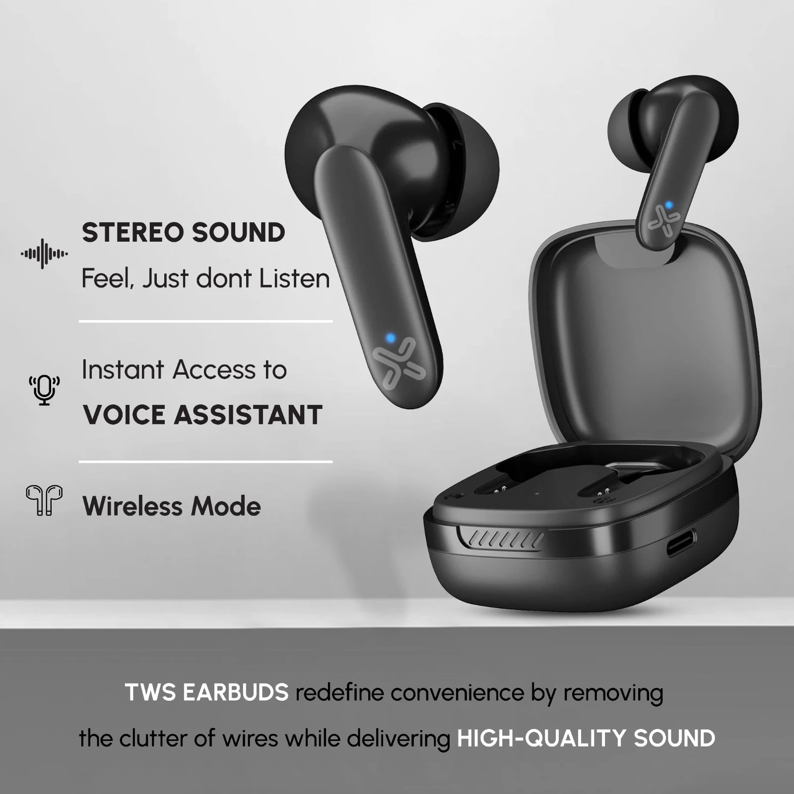 Planx AIRDEW 131 True Wireless Earbuds, 42H Battery, ENC (Black) Planx AIRDEW 131 True Wireless Earbuds, 42H Battery, ENC (Black)